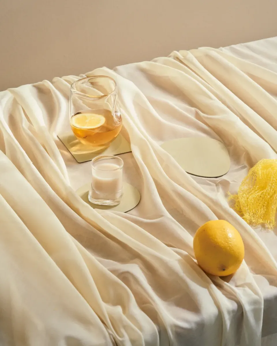 LIND DNA Nupo coaster square, Lemon sorbet Beige Sale