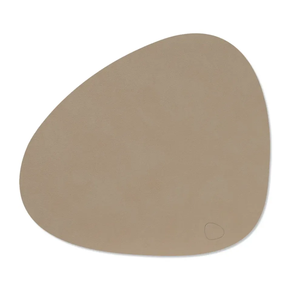LIND DNA Nupo place mat curve M, Clay brown Beige New