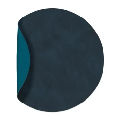 LIND DNA Nupo placemat circle reversible M 1 pcs, Midnight -petrol Blue Online