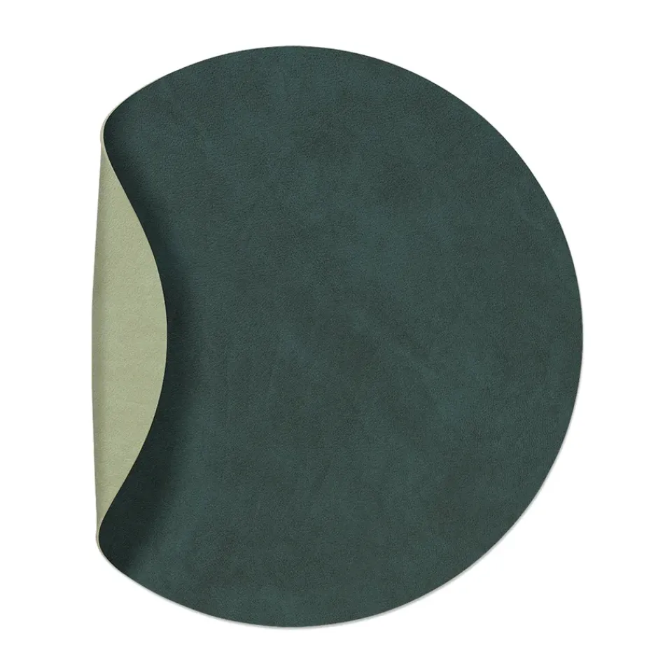 LIND DNA Nupo placemat circle reversible M 1 pcs, Dark -olive Green Hot