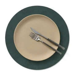 LIND DNA Nupo placemat circle reversible M 1 pcs, Dark -olive Green Hot