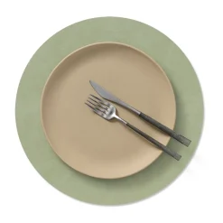 LIND DNA Nupo placemat circle reversible M 1 pcs, Dark -olive Green Hot