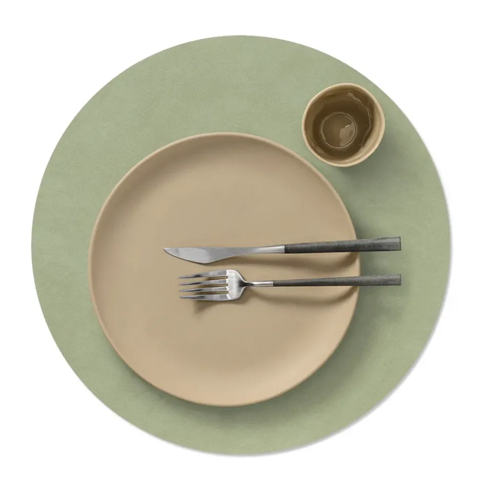 LIND DNA Nupo placemat circle reversible XL 1 pcs, Dark -olive Green Best