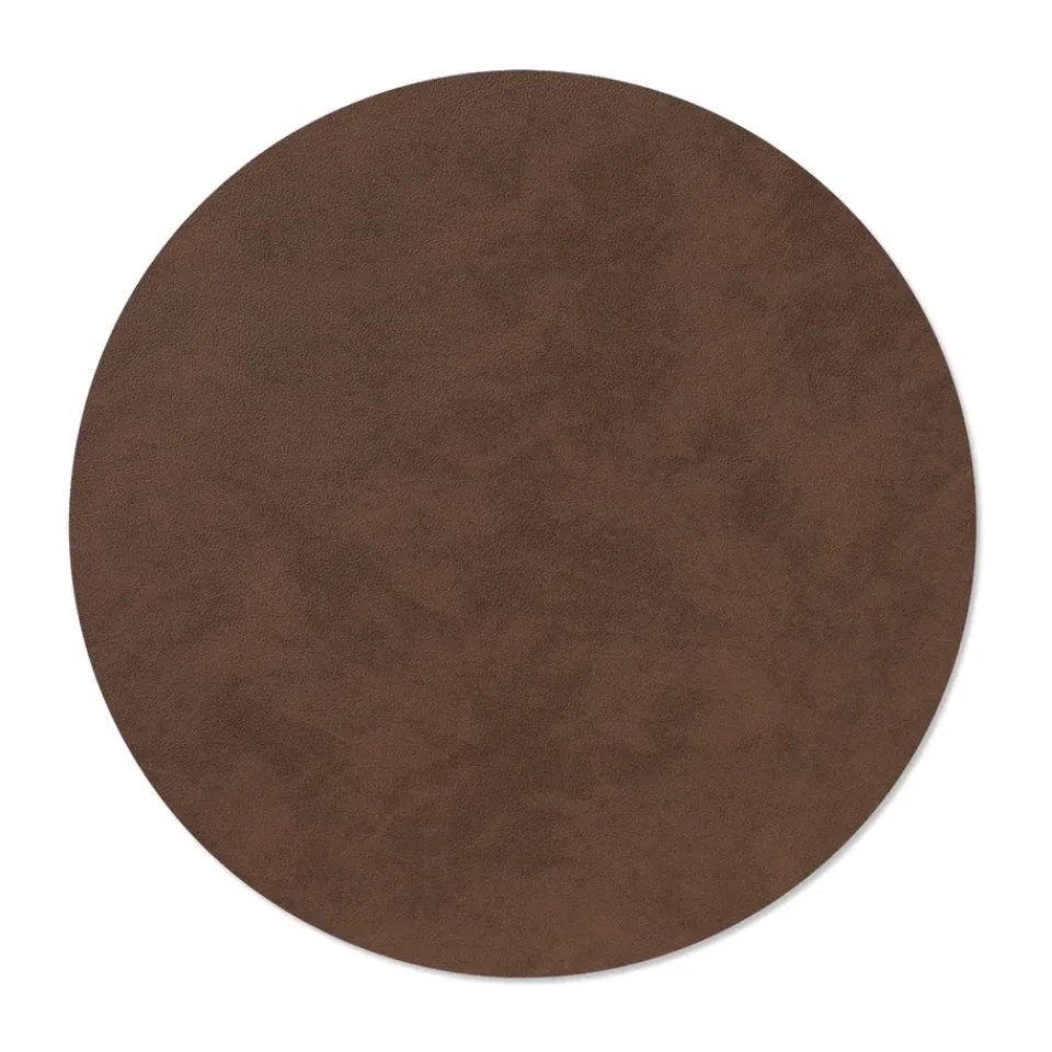 LIND DNA Nupo placemat circle XL, Dark Brown Outlet