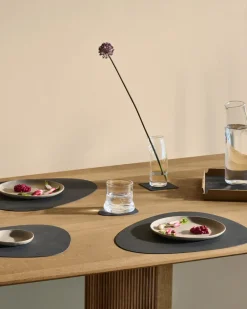 LIND DNA Nupo placemat curve L, anthracite Grey Hot
