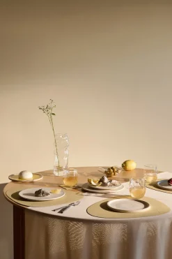 LIND DNA Nupo placemat curve L, Lemon sorbet Beige Sale