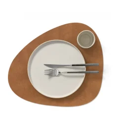 LIND DNA Nupo placemat curve L, Nature BeigeBrown Hot