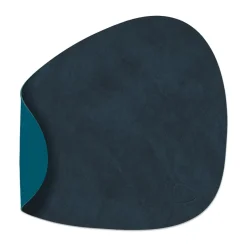 LIND DNA Nupo placemat curve reversible S 1 pcs, Midnight -petrol Blue Hot