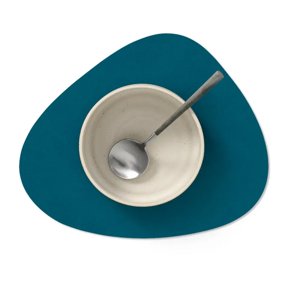 LIND DNA Nupo placemat curve reversible S 1 pcs, Midnight -petrol Blue Hot
