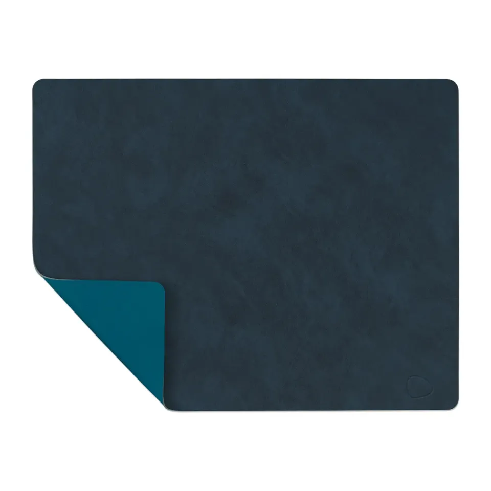 LIND DNA Nupo placemat reversible square L 1 pc, Midnight -petrol Blue Online