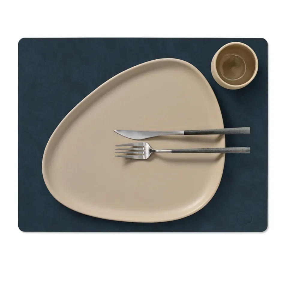 LIND DNA Nupo placemat reversible square L 1 pc, Midnight -petrol Blue Online