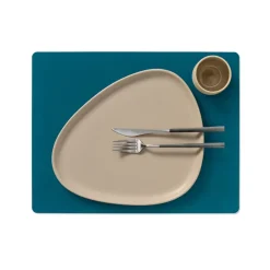 LIND DNA Nupo placemat reversible square L 1 pc, Midnight -petrol Blue Online