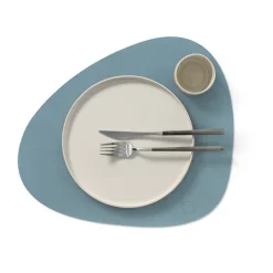 LIND DNA Nupo placemat reversible curve L 1 pc, light blue-light grey BlueGrey Clearance