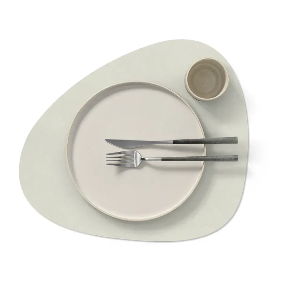 LIND DNA Nupo placemat reversible curve L 1 pc, Linen-Flint Grey Clearance