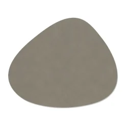 LIND DNA Nupo placemat reversible curve L 1 pc, Linen-Flint Grey Clearance