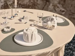 LIND DNA Nupo placemat reversible curve L 1 pc, Linen-Flint Grey Clearance