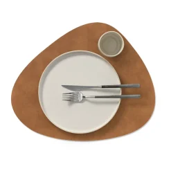 LIND DNA Nupo placemat reversible curve L 1 pc, Army green-nature GreenBrown Hot