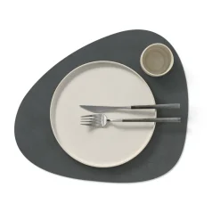 LIND DNA Nupo placemat reversible curve L 1 pc, anthracite-light Grey Best