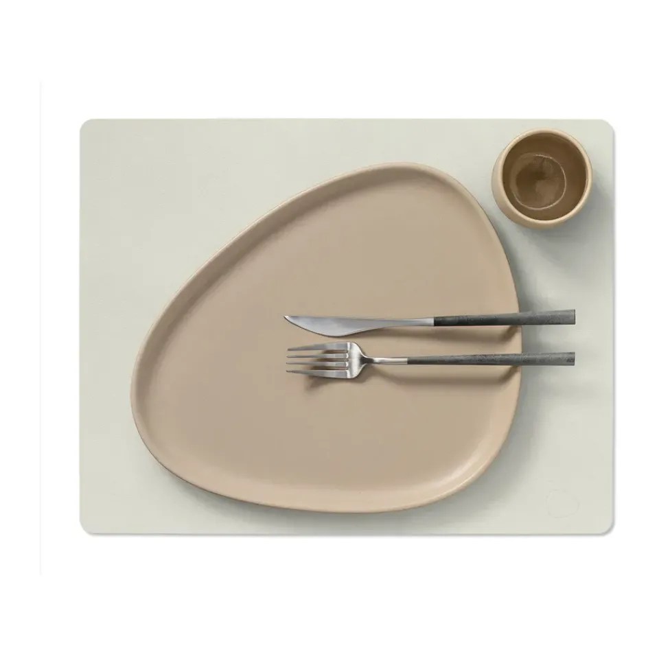 LIND DNA Nupo placemat reversible square L 1 pc, Linen-Flint Grey Best