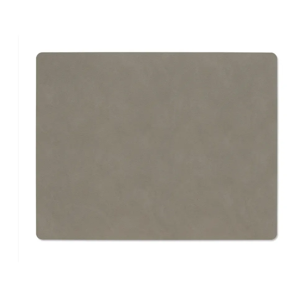 LIND DNA Nupo placemat reversible square L 1 pc, Linen-Flint Grey Best