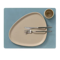 LIND DNA Nupo placemat reversible square L 1 pc, light blue-light grey BlueGrey Clearance