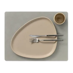 LIND DNA Nupo placemat reversible square L 1 pc, light blue-light grey BlueGrey Clearance