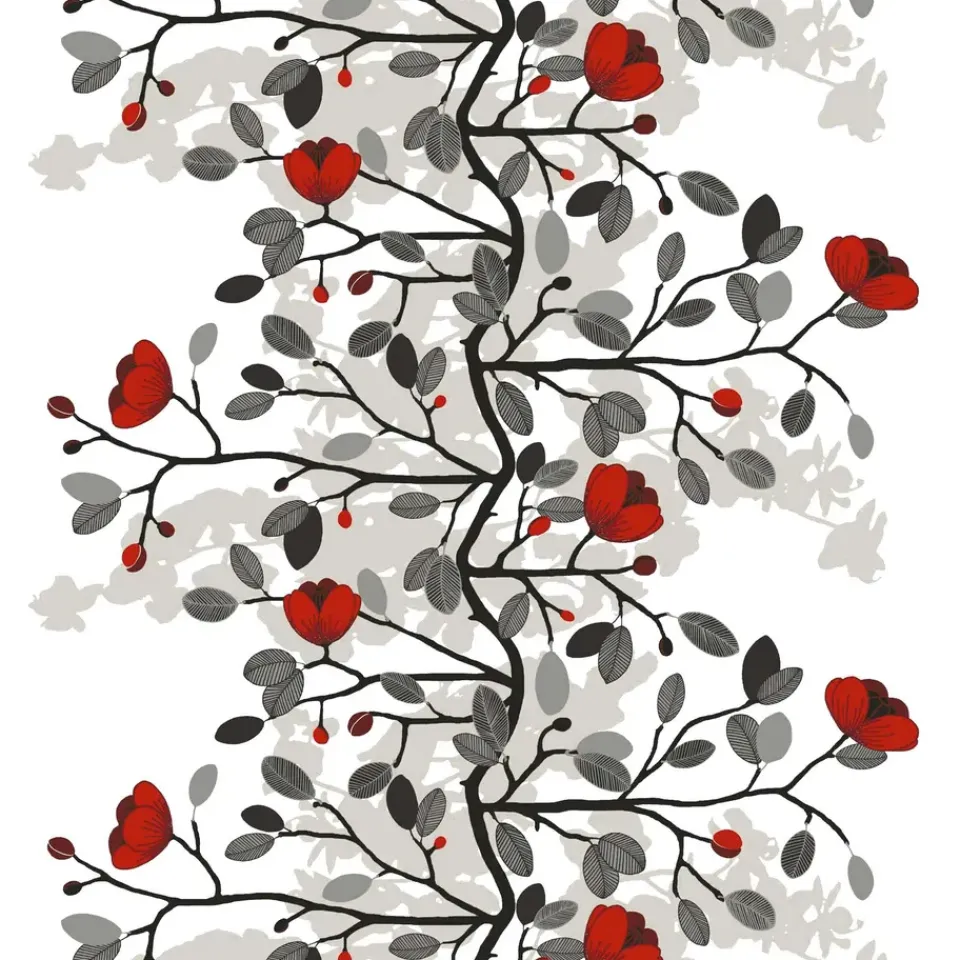 Arvidssons Textil Ofelia oilcloth, red-brown RedWhite Best
