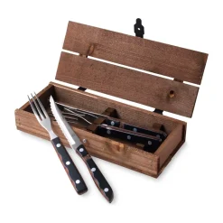 Gense Old Farmer cutlery, steak cutlery 4 pcs. Silver-coloured Sale
