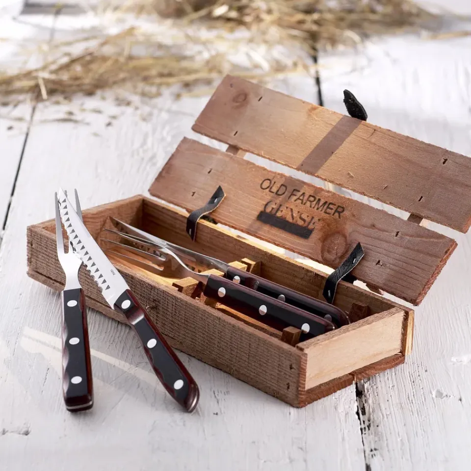 Gense Old Farmer cutlery, steak cutlery 4 pcs. Silver-coloured Sale
