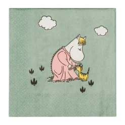 Moomin Arabia Omtanke Moomin paper napkin 33x33 cm, 20-pack Green Discount