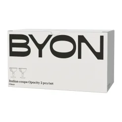 Byon Opacity Italian champagne coupe 15 cl 2-pack, Clear Transparent Discount