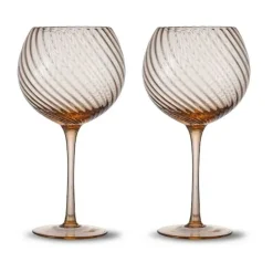 Byon Opacity wine glasses 47 cl 2-pack, Peach Brown New