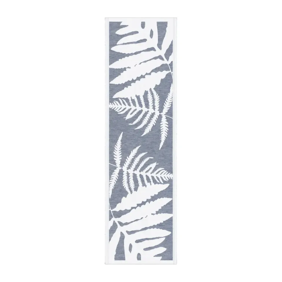 Ekelund Linneväveri Ormbunkar table runner 35x120 cm, Blue-white BlueWhite Hot
