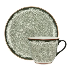 Rörstrand Ostindia Floris mug 40 cl and plate Ø20 cm, n Green New