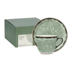 Rörstrand Ostindia Floris mug 40 cl and plate Ø20 cm, n Green New