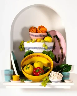 Serax Ottolenghi Feast deep plate Ø22 cm 2-pack, -pepper blue Pink
