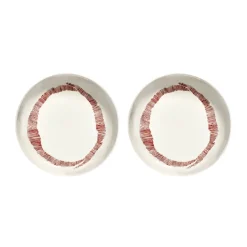 Serax Ottolenghi Feast deep plate Ø22 cm 2-pack, stripes-red White New