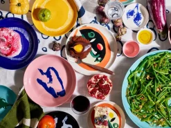 Serax Ottolenghi Feast deep plate Ø22 cm 2-pack, Dark stripes-white Blue Sale