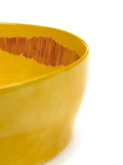 Serax Ottolenghi Feast salad bowl Ø27,5 cm, stripes-red Yellow Hot