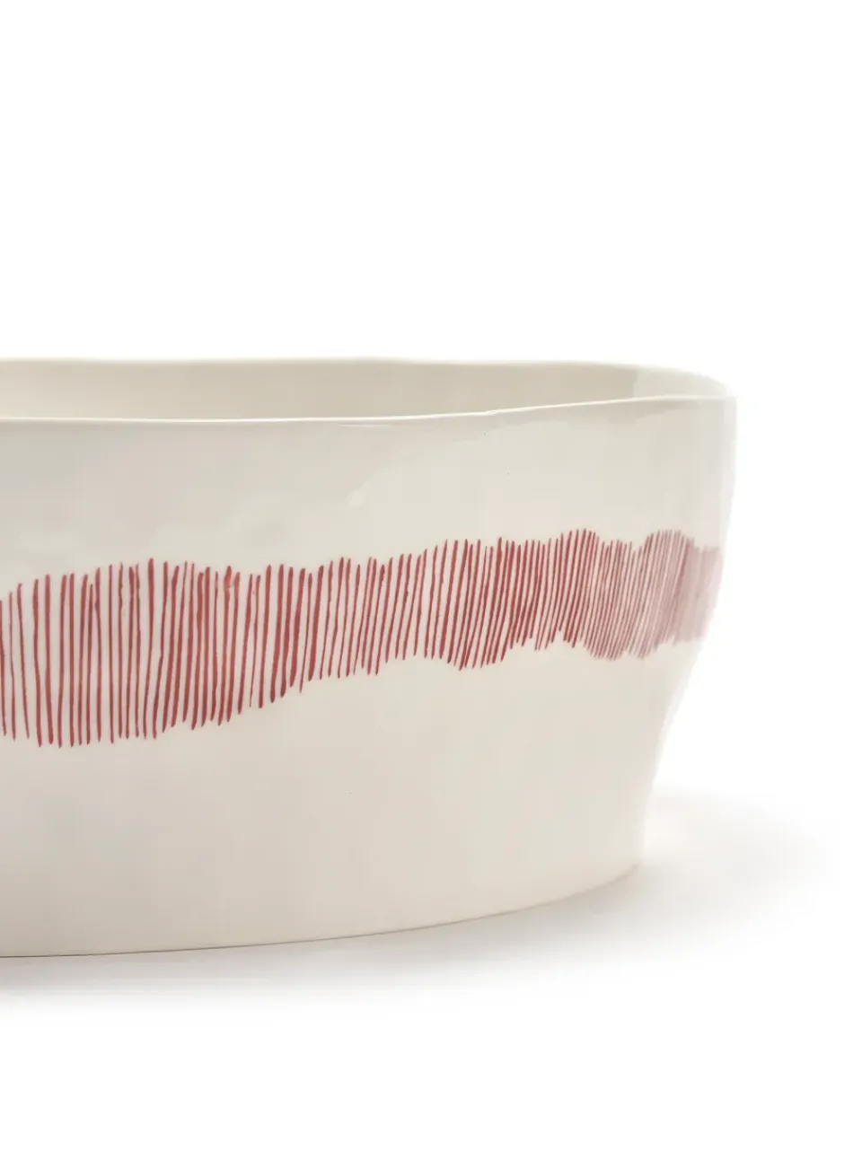 Serax Ottolenghi Feast salad bowl Ø27,5 cm, stripes-red White Outlet