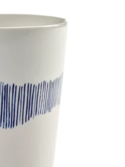 Serax Ottolenghi Feast tea cup 33 cl 4-pack, stripes-blue White New