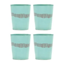 Serax Ottolenghi Feast tea cup 33 cl 4-pack, Azure stripes-red Blue New