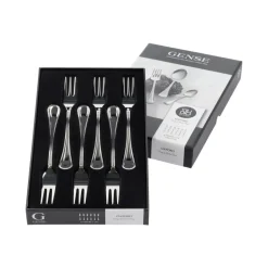 Gense Oxford cake fork 6-pack, Stainless steel Silver-coloured New