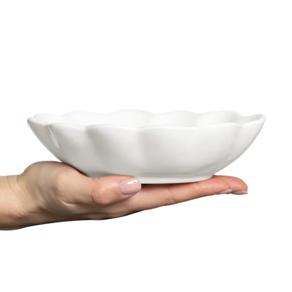 Mateus Oyster bowl 16x18 cm, White Clearance