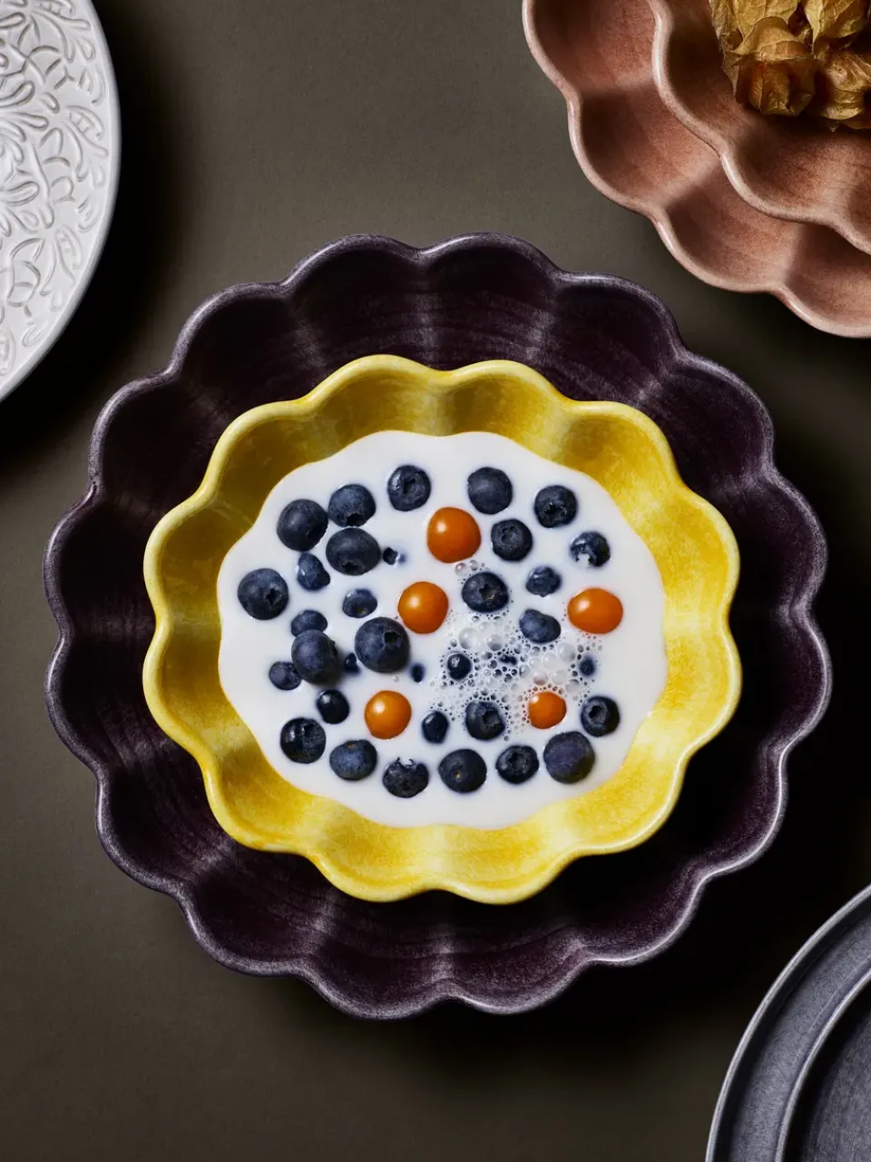 Mateus Oyster bowl 16x18 cm, Yellow Hot