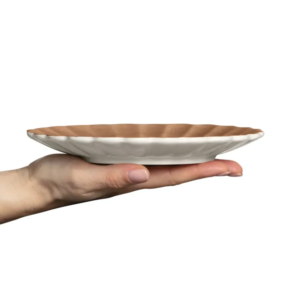 Mateus Oyster plate 20 cm, cinnamon Brown