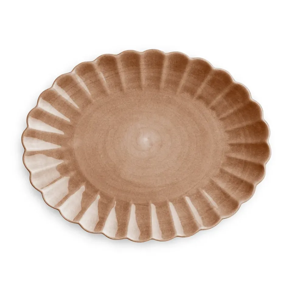 Mateus Oyster saucer 30x35 cm, Cinnamon Brown Hot