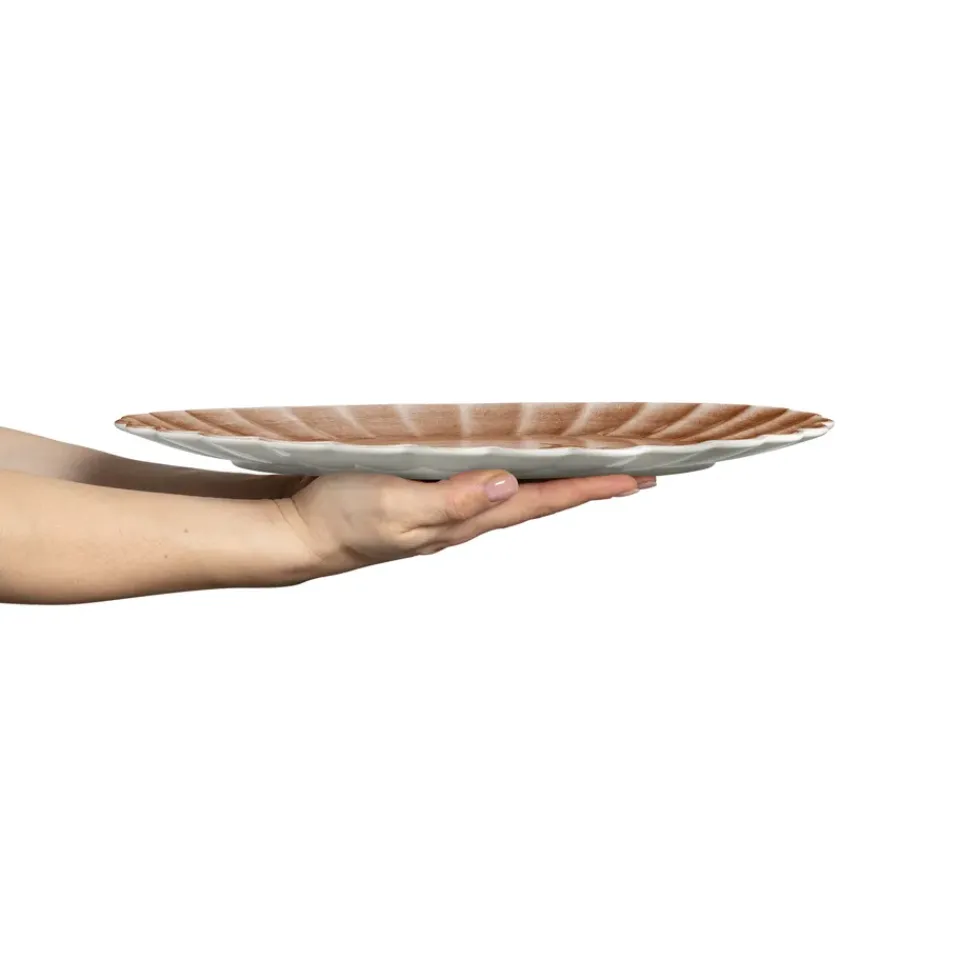 Mateus Oyster saucer 30x35 cm, Cinnamon Brown Hot