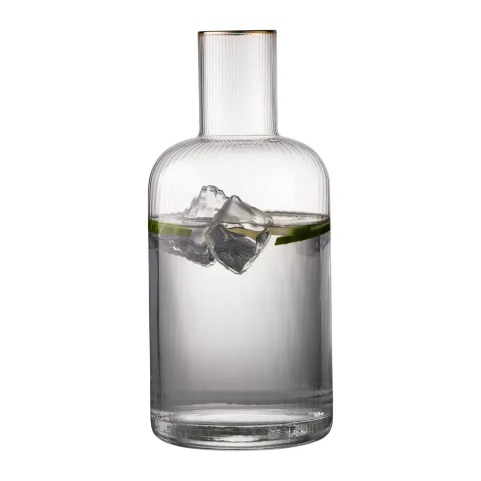 Lyngby Glas Palermo Gold carafe 1.5 l, Clear-gold TransparentGold-coloured Discount