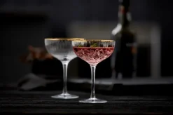 Lyngby Glas Palermo Gold cocktail glass 31.5 cl 4-pack, Clear-gold TransparentGold-coloured Hot